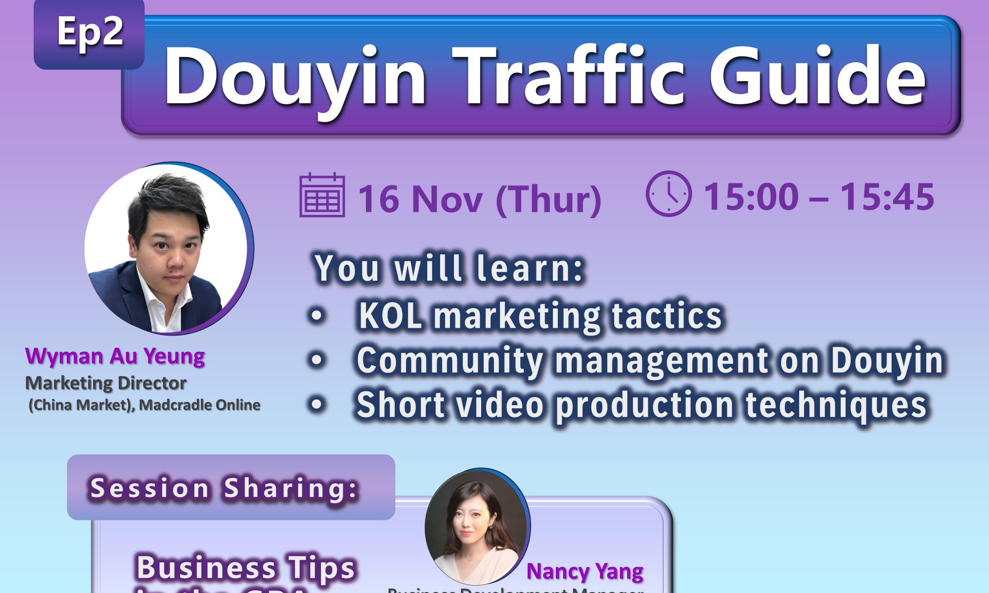 【InnoPreneur Network – SME LevelUp Workshops】 - Douyin Traffic Guide